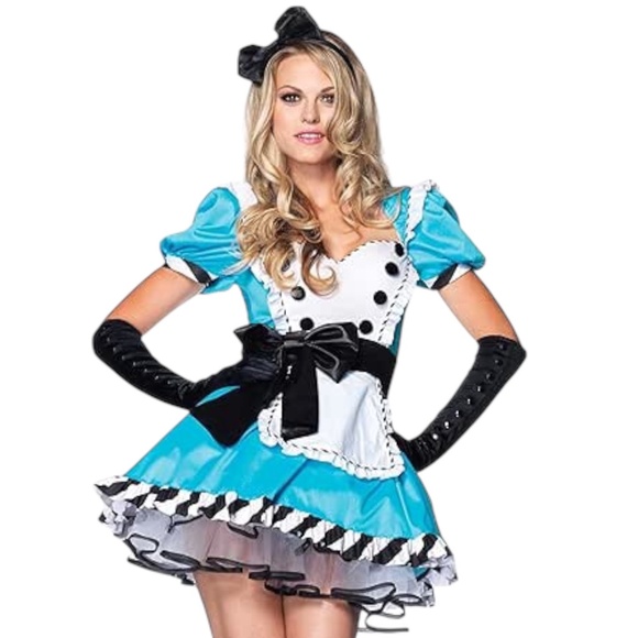 Leg Avenue “Charming Alice” Alice in Wonderland Costume M/L w/Headband Halloween - Picture 1 of 11